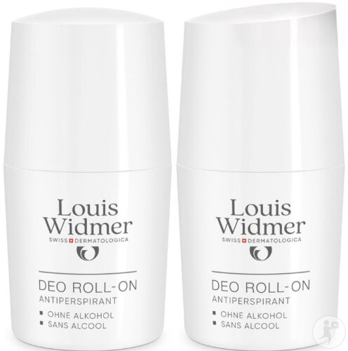 Louis Widmer Bodycare Deo Roll-On Anti-Transpirant Sans Parfum 2x50ml
