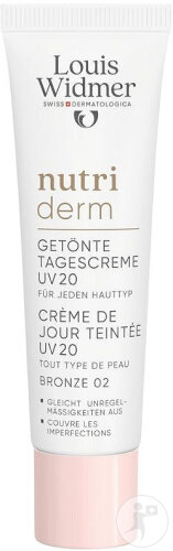 Louis Widmer Nutriderm Crème De Jour Teintée IP20 Bronze 02 Sans Parfum Tube 30ml
