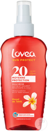 Lovea Huile Sèche SPF20 Moyenne Protection Monoï De Tahiti 150ml