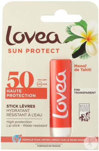 Lovea Stick Lèvres IP50 Haute Protection Monoï De Tahiti 4g