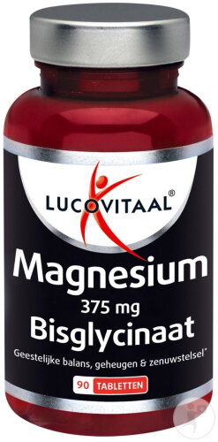 Lucovitaal Magnésium 375mg Bisglycinaat 90 Comprimés