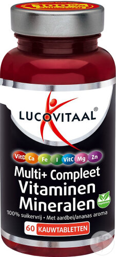 Lucovitaal Multi+ Complet Vitamines Et Minéraux 60 Comprimés À Mâcher