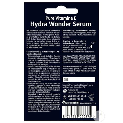 Lucovitaal Pure Vitamine E Hydra Wonder Sérum 7 Capsules-2