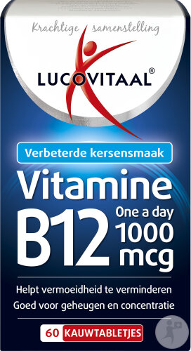 Lucovitaal Vitamine B12 1000mcg Goût Cerise 60 Comprimés À Mâcher