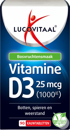 Lucovitaal Vitamine D3 25mcg 90 Comprimés À Croquer