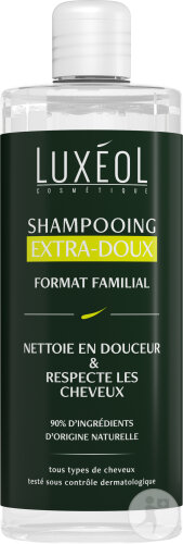 Luxéol Shampoing Extra-Doux Tous Types De Cheveux Format Familial Flacon 400ml