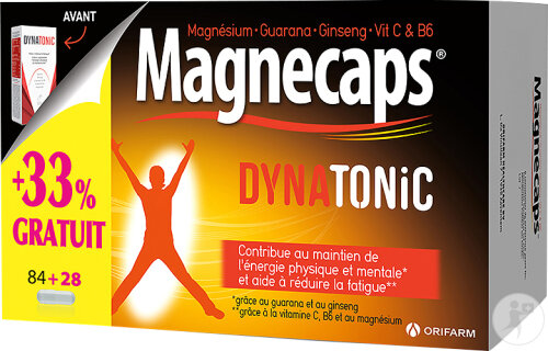 Magnecaps Dynatonic 84+28 gélules PROMO +33% gratuit
