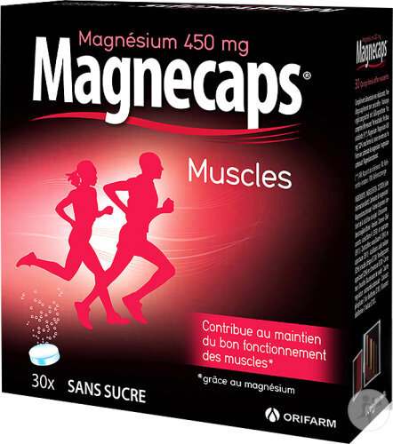 Magnecaps Muscles Magnésium 450mg 30 Comprimés Effervescents