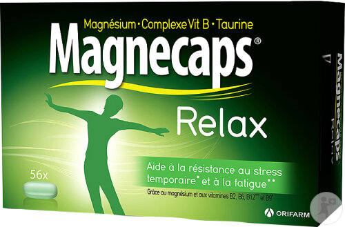 Magnecaps Relax Magnésium-Complexe Vit B-Taurine 56 Comprimés