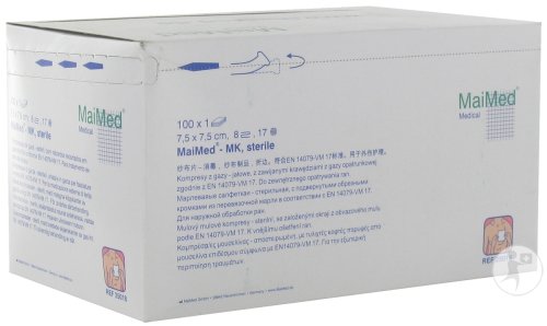 MaiMed Compresses Stériles 7,5x7,5cm 100 Pièces