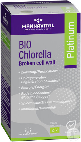 Mannavital Bio Chlorella Platinum 240 Comprimés Végétaux