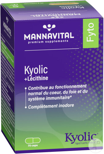 MannaVital Kyolic + Lécithine 75 Capsules-2