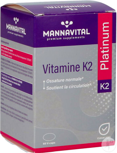 Mannavital Vitamine K2 Platinum Complément Alimentaire 60 Gélules