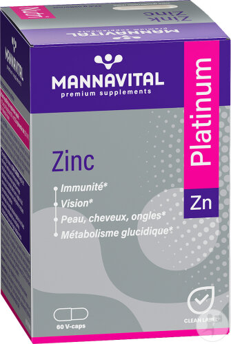 MannaVital Zinc Platinum 60 V-Caps