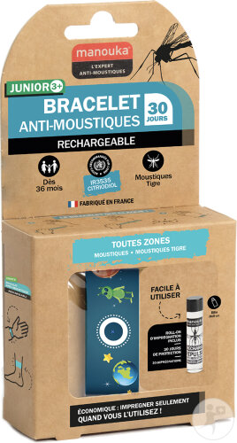 Manouka Bracelet Anti-Moustiques Enfant Espace 1 Pièce