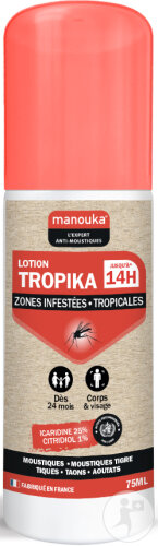 Manouka Spray Anti-Moustiques Adulte Corps Et Visage Flacon 75ml