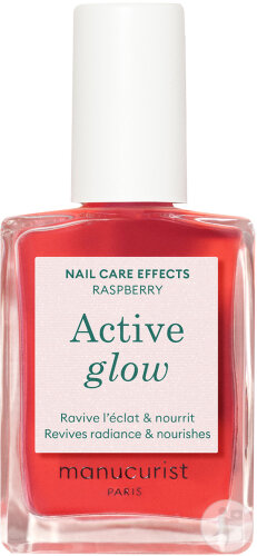 Manucurist Soin Active Glow Raspberry Vernis Soin Embellisseur Effet Gloss 15ml