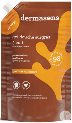 Marque Verte Dermasens Gel Douche Surgras Agrumes Ecorecharge 900ml