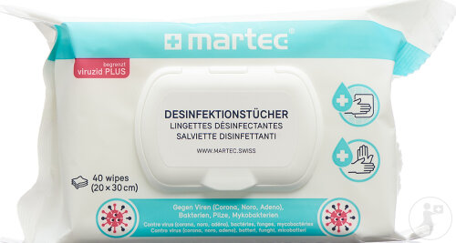 Martec Lingettes Désinfectantes 40 Pièces