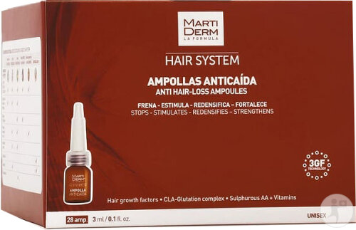 Martiderm Hair System 3GF Ampoules Anti-Chute 28x3ml