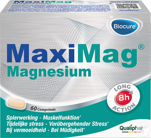 Maximag Magnésium Fonction Des Muscles Stress Temporaire Et Fatigue 60 Comprimés