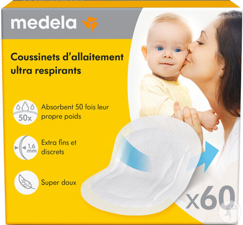 Medela Coussinets D’Allaitement Ultra-Respirants 60 Pièces