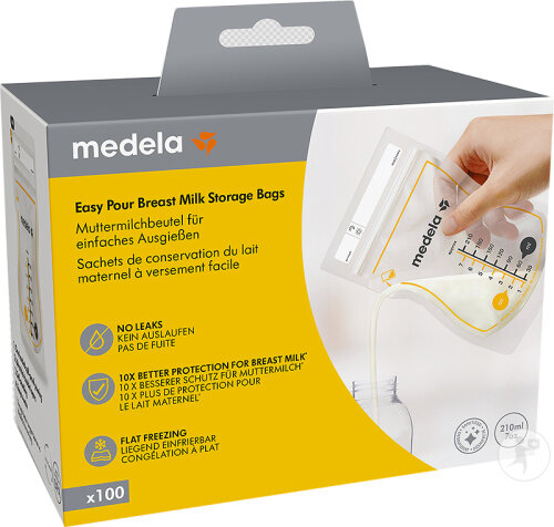 Medela Sachets De Conservation Du Lait Maternel A Versement Facile 100 Pièces