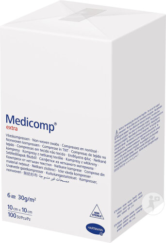 Medicomp Extra 6 Plis 10x10cm Non Stérile 100 Pièces
