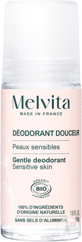 Melvita Déodorant Douceur Sans Sels D'Aluminium Peaux Sensibles Roll-On 50ml