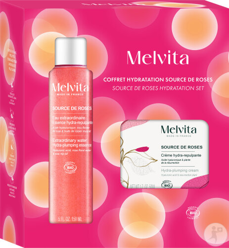 Melvita Coffret Hydratation Source De Roses 2 Produits
