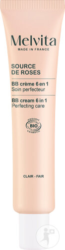Melvita Source De Roses BB Crème 6en1 Soin Perfecteur Clair Bio Tube 40ml