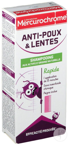 Mercurochrome Shampoing Anti-Poux Et Lentes 125ml