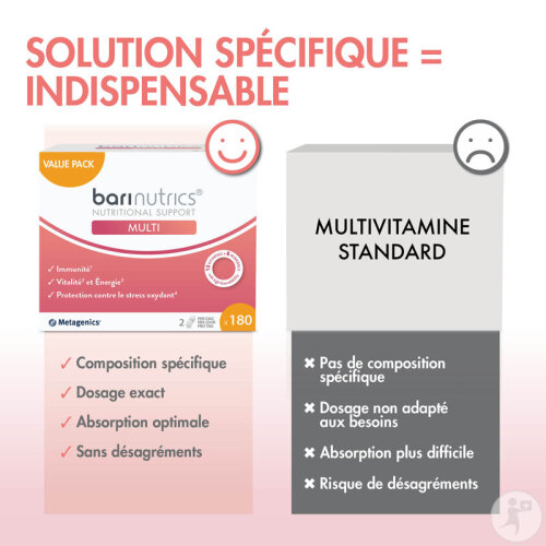 Metagenics BariNutrics Multi 13 Vitamines Et 8 Minéraux Complément Alimentaire 180 Gélules-6