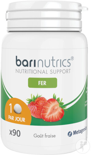 Metagenics BariNutrics Nutritional Support Fer Goût Fraise 90 Comprimés À Mâcher