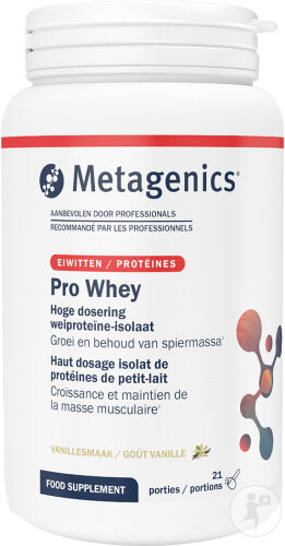 Metagenics Pro Whey Poudre Vanille 21 Portions