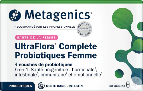 Metagenics UltraFlora Complete Probiotiques Femme FE 30 Capsules