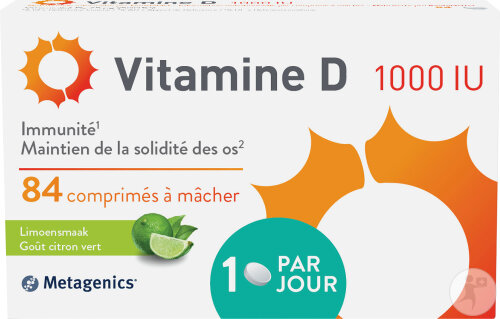 Metagenics Vitamine D 1000IU 84 Comprimés À Mâcher