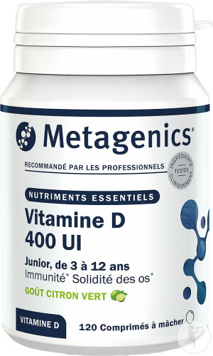 Metagenics Vitamine D 400 UI Junior FE 120 Comprimés À Croquer