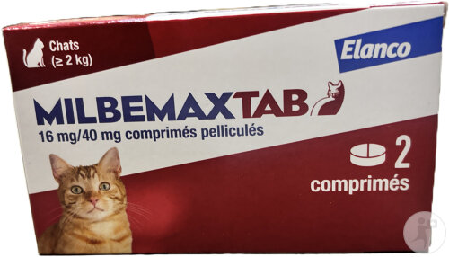 Milbemax Tab Vermifuge Spectre Large Chats Dès 2kg Comprimés Sécables 2