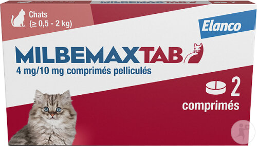 Milbemax Tab Vermifuge Spectre Large Petits Chats Et Chatons 0,5-2kg Comprimés Sécables 2
