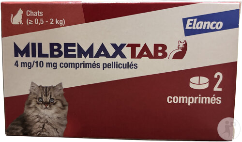 Milbemax Tab Vermifuge Spectre Large Petits Chats Et Chatons 0,5-2kg Comprimés Sécables 2