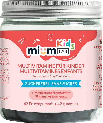MiumLab Kids Multivitamines Enfants Sans Sucres 42 Gummies
