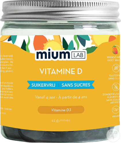 MiumLab Vitamine D Sans Sucres 42 Gummies