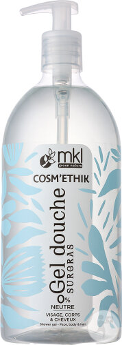 MKL Green Nature Cosm'Éthik Shampoing Douche Neutre Surgras Cheveux/Visage/Corps 1l