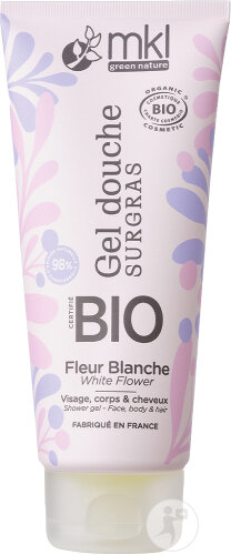 MKL Green Nature Gel Douche Surgras Fleur Blanche Bio 200ml