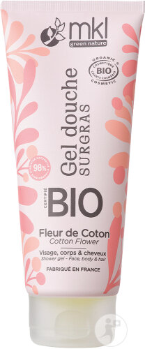 MKL Green Nature Gel Douche Surgras Fleur De Coton Bio 200ml
