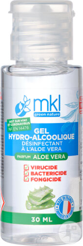 MKL Green Nature Gel Hydro-Alcoolique Parfum Aloe Vera Flacon 30ml