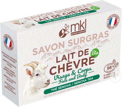 MKL Green Nature Lait De Chèvre Bio Savon Surgras Thé Sencha 100g