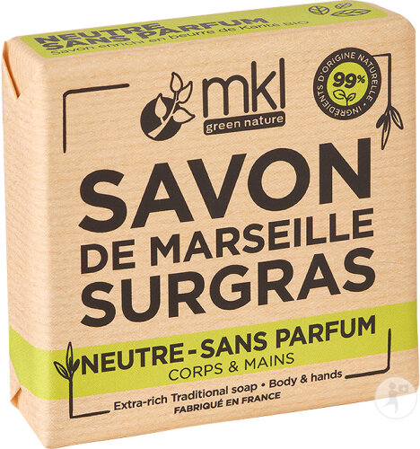 MKL Green Nature Savon De Marseille Solide Surgras Beurre De Karité Bio 100g