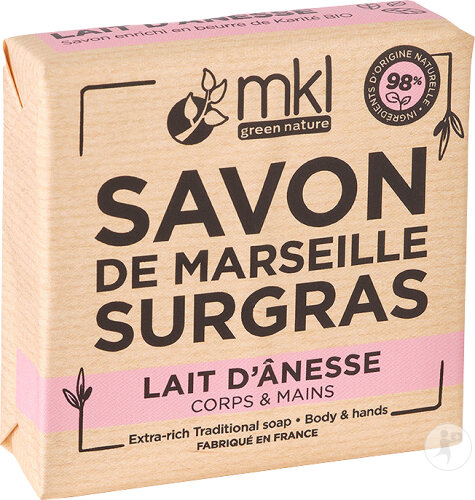 MKL Green Nature Savon De Marseille Solide Surgras Lait D'Ânesse Bio 100g